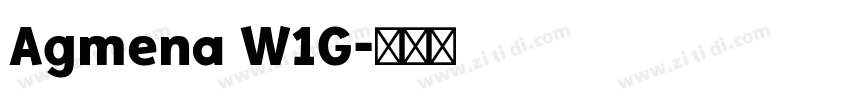 Agmena W1G字体转换